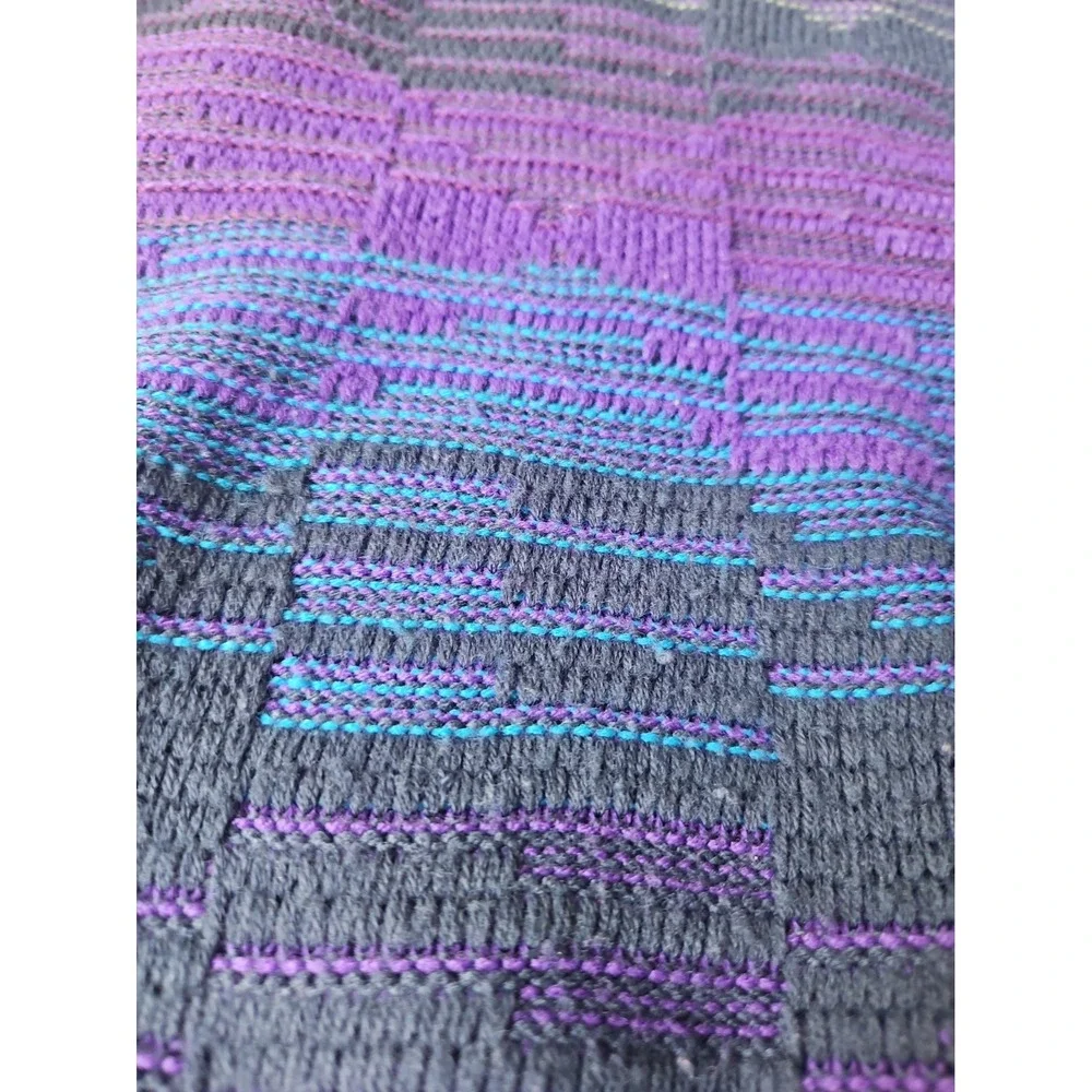 Vintage Ash Creek Trading Sweater Mens Large Grandpa Style 90s Purple Blue